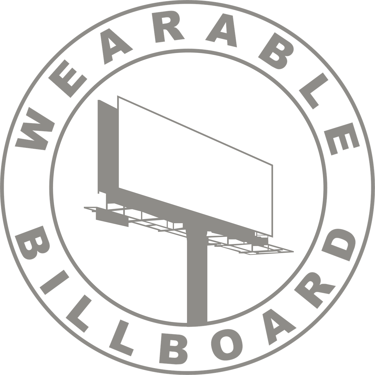 Wearable Billboards Circular billboard icon representing that Humble Outlaw t-shirts give voice to what you want to say.