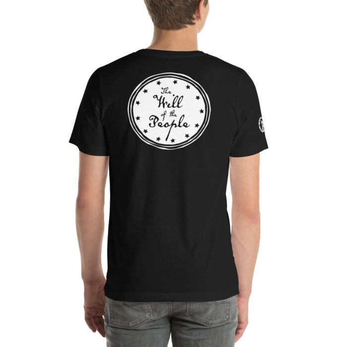 Humble Outlaw's 'Will of the People Men's T-Shirt' in Black color on a model.