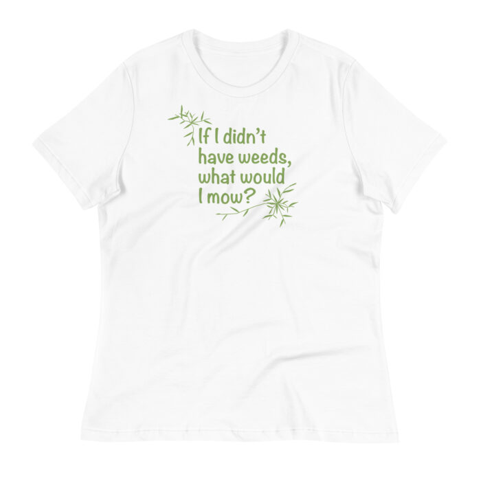 A flat mockup of Humble Outlaw 'If I Didn't Women's T-Shirt' in White color.